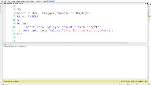After Trigger in SQL Server
